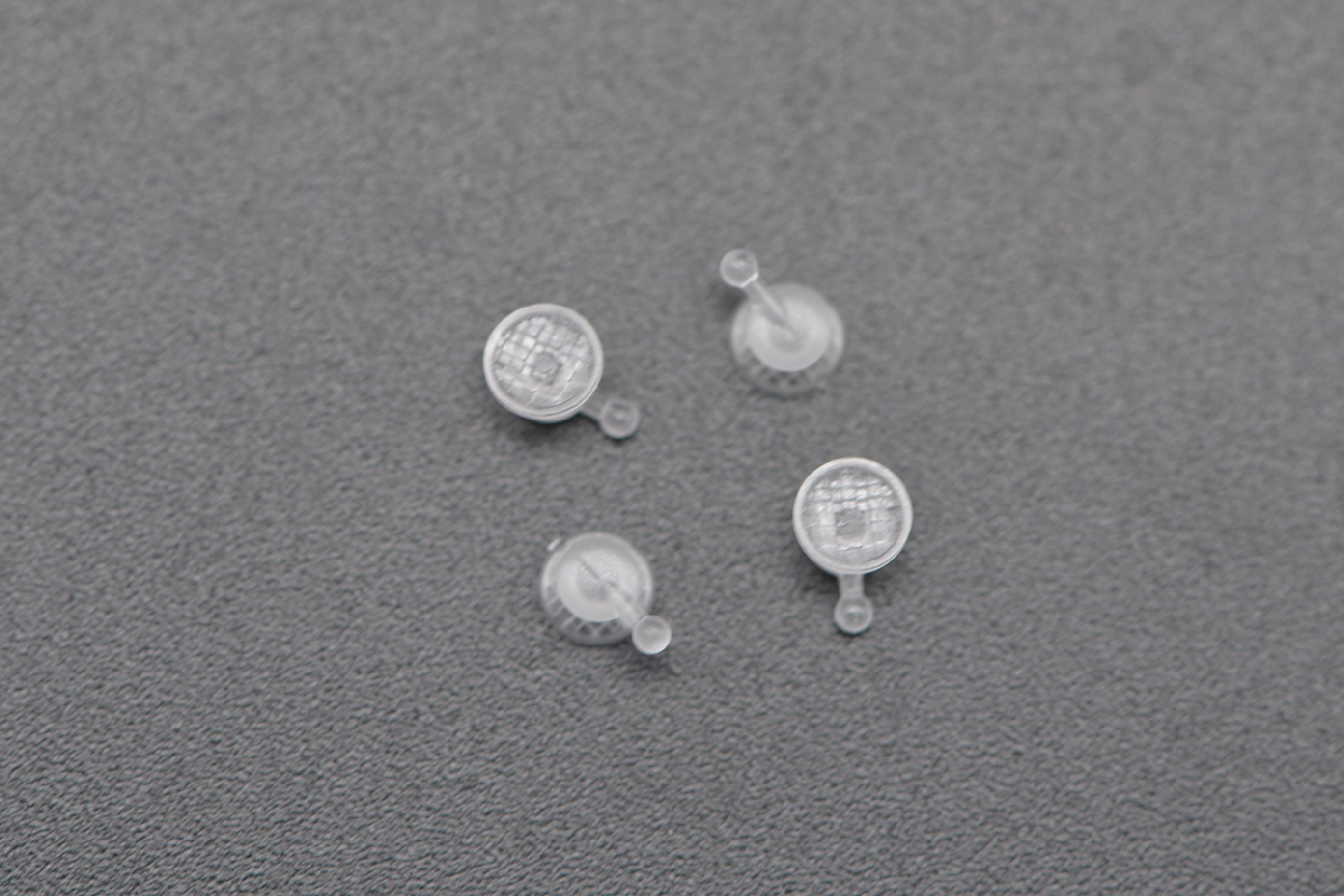 Clear Lingual Buttons with hook